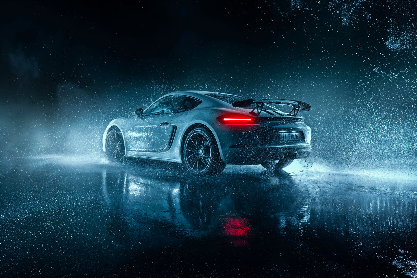 Porsche 718 Cayman GT4 - Neon Frame