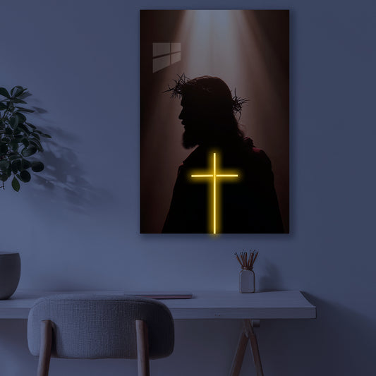 Jesus-The Crown of Thorns | Neon Acrylic Frame