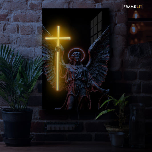ANGEL OF FIRE | Neon Acrylic Frame