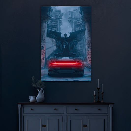 Porsche 911-Angel of Speed - Neon Frame