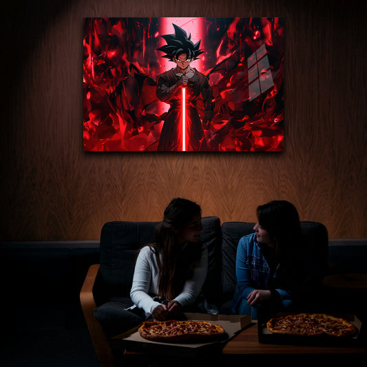 Goku-Rage Forged Into Power-Neon Frame