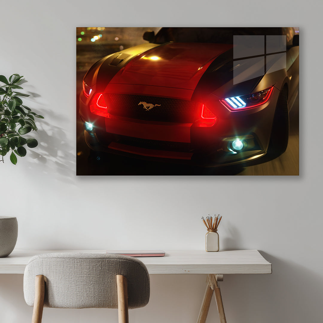 Mustang Night Drive Neon Frame
