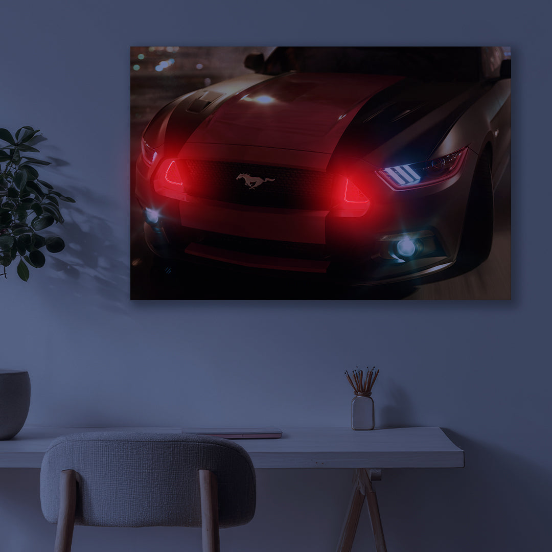 Mustang Night Drive Neon Frame