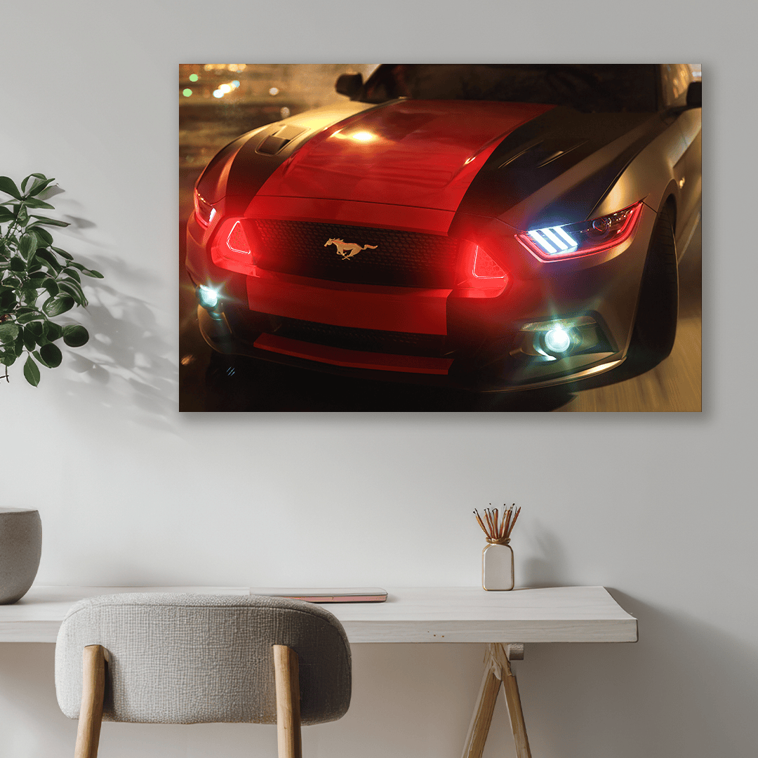 Mustang Night Drive Neon Frame