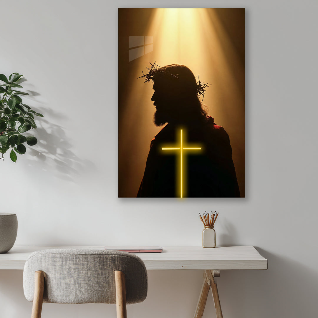 Jesus-The Crown of Thorns | Neon Acrylic Frame