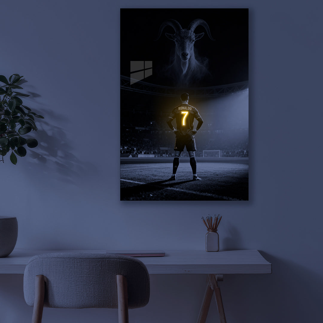 Ronaldo GOAT - Neon Frame