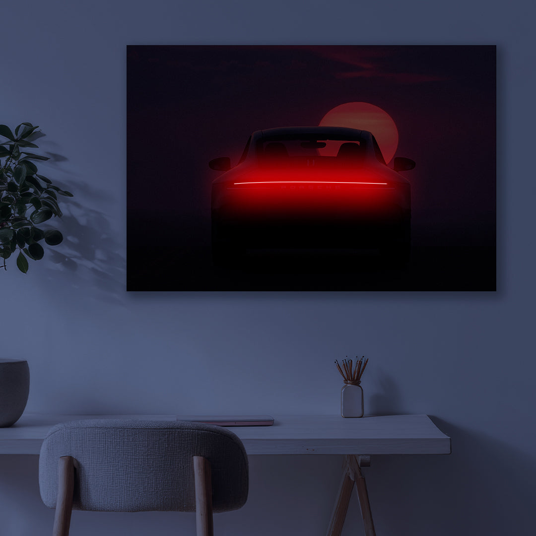 Porsche Taycan Night Mode - Neon Frame