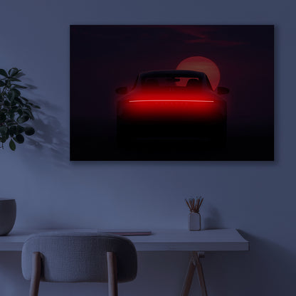 Porsche Taycan Night Mode - Neon Frame