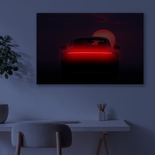 Porsche Taycan Night Mode - Neon Frame