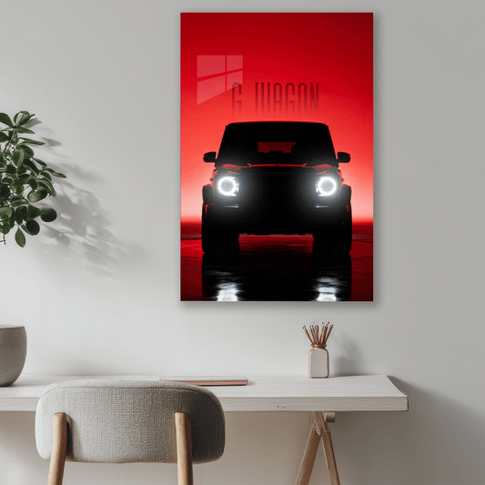 G-Wagon Silhouette - Neon Frame