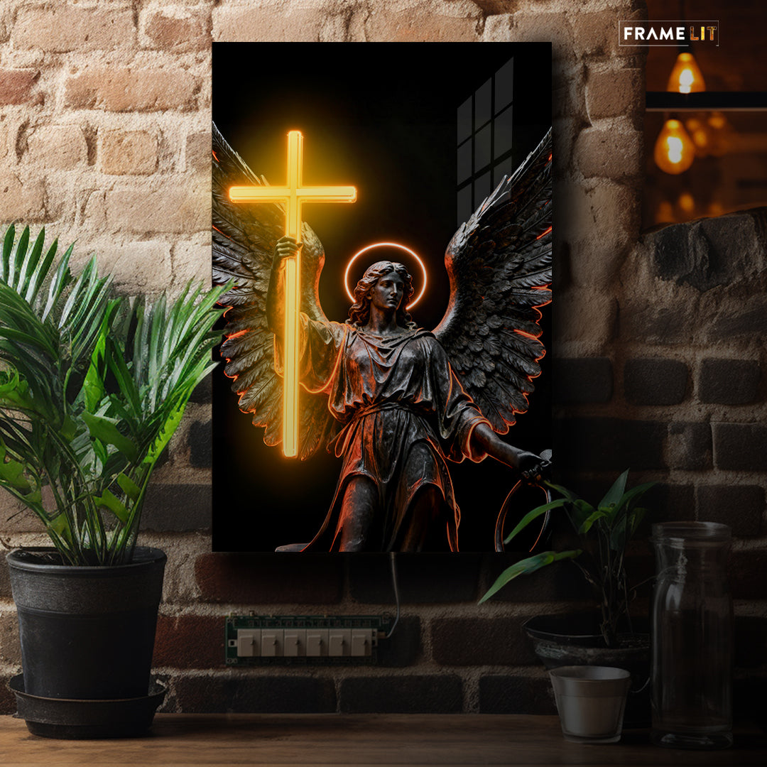 ANGEL OF FIRE | Neon Acrylic Frame