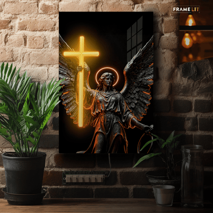 ANGEL OF FIRE | Neon Acrylic Frame