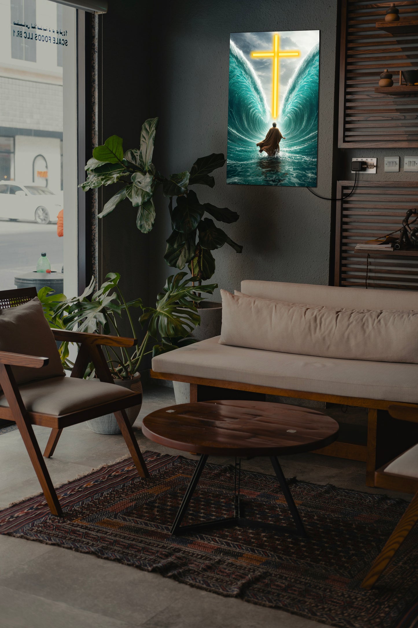 Faith Over Fear  | Neon Acrylic Frame