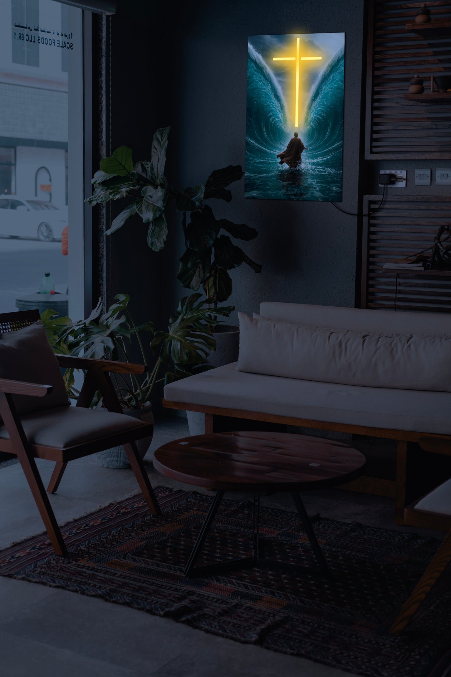 Faith Over Fear  | Neon Acrylic Frame