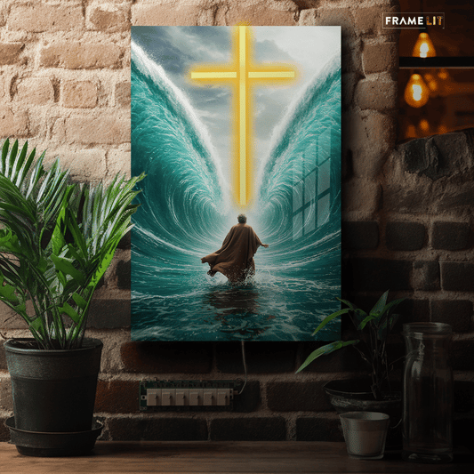 Faith Over Fear  | Neon Acrylic Frame