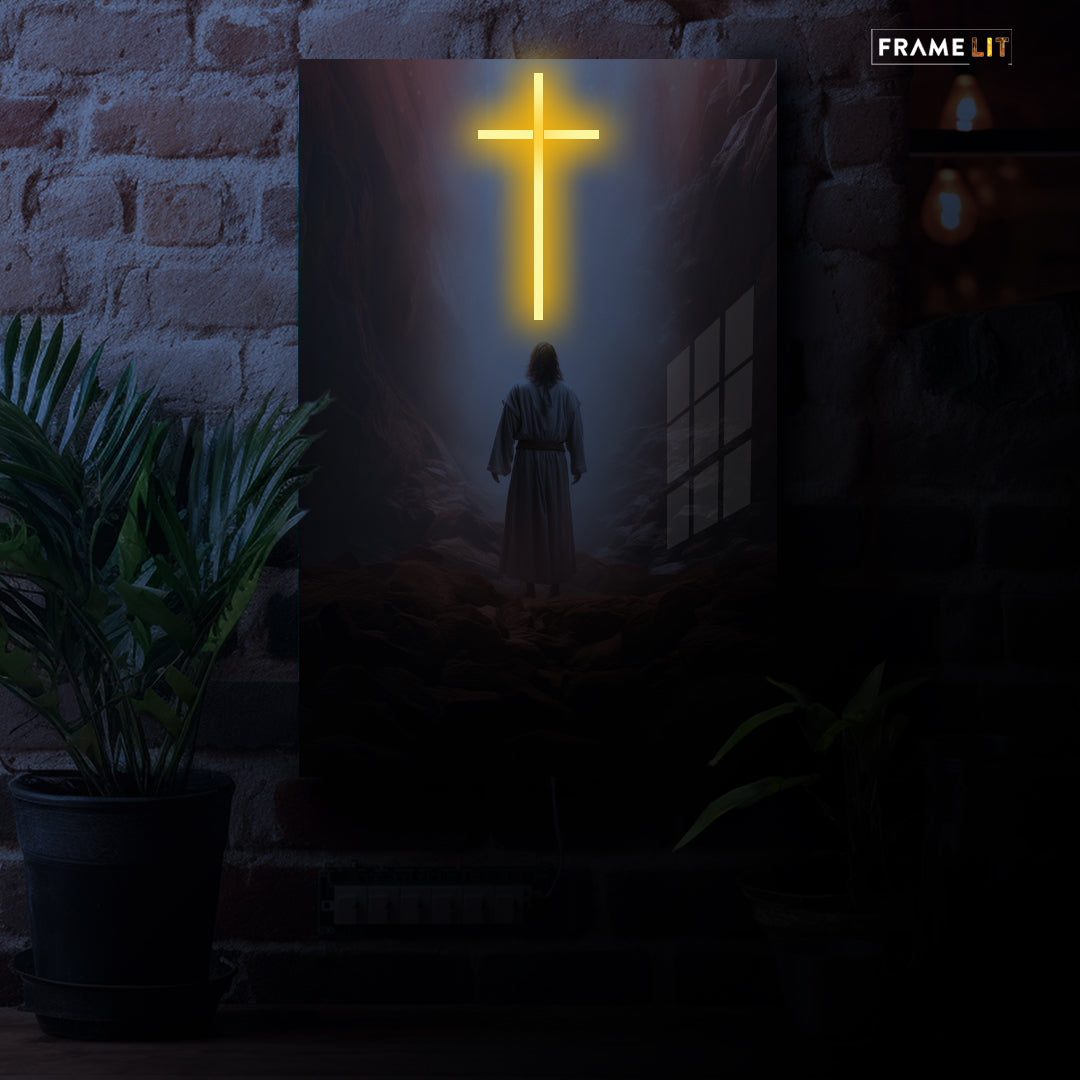 CROWNED BY SACRIFICE | Neon Acrylic Frame