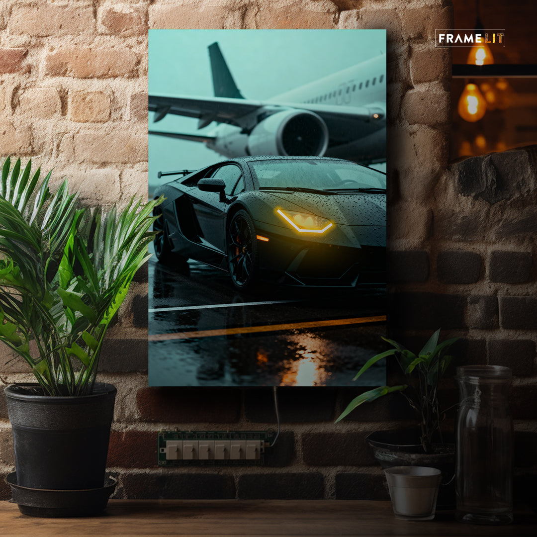 Lamborghini Aventador | Neon Acrylic Frame