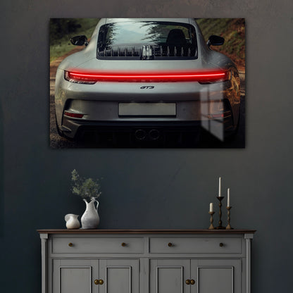 Porsche GT3 Rear View - Neon Frame