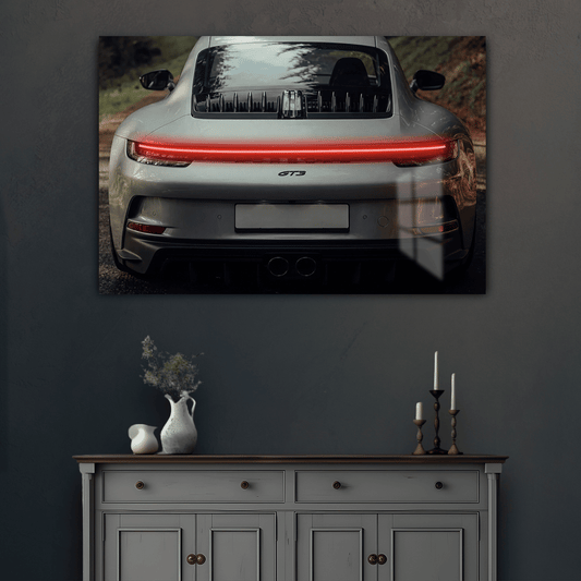 Porsche GT3 Rear View - Neon Frame