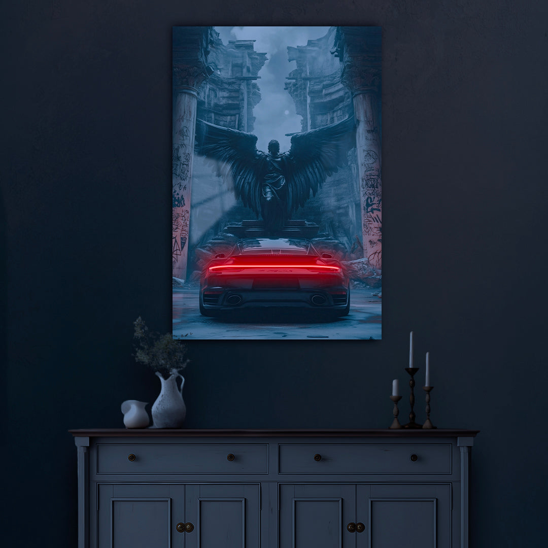 Porsche 911-Angel of Speed - Neon Frame