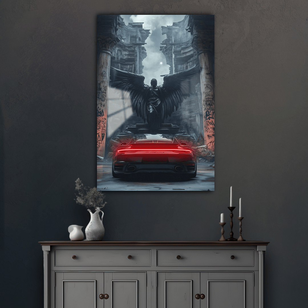 Porsche 911-Angel of Speed - Neon Frame
