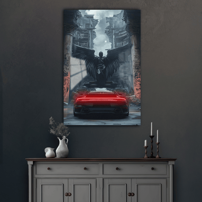 Porsche 911-Angel of Speed - Neon Frame